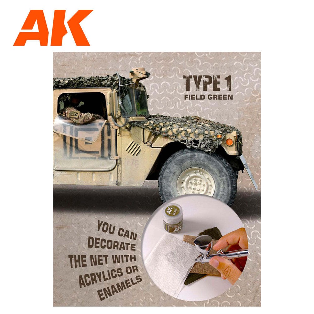 AK Interactive AK8066 Camouflage Net Field Green Type 1 - US