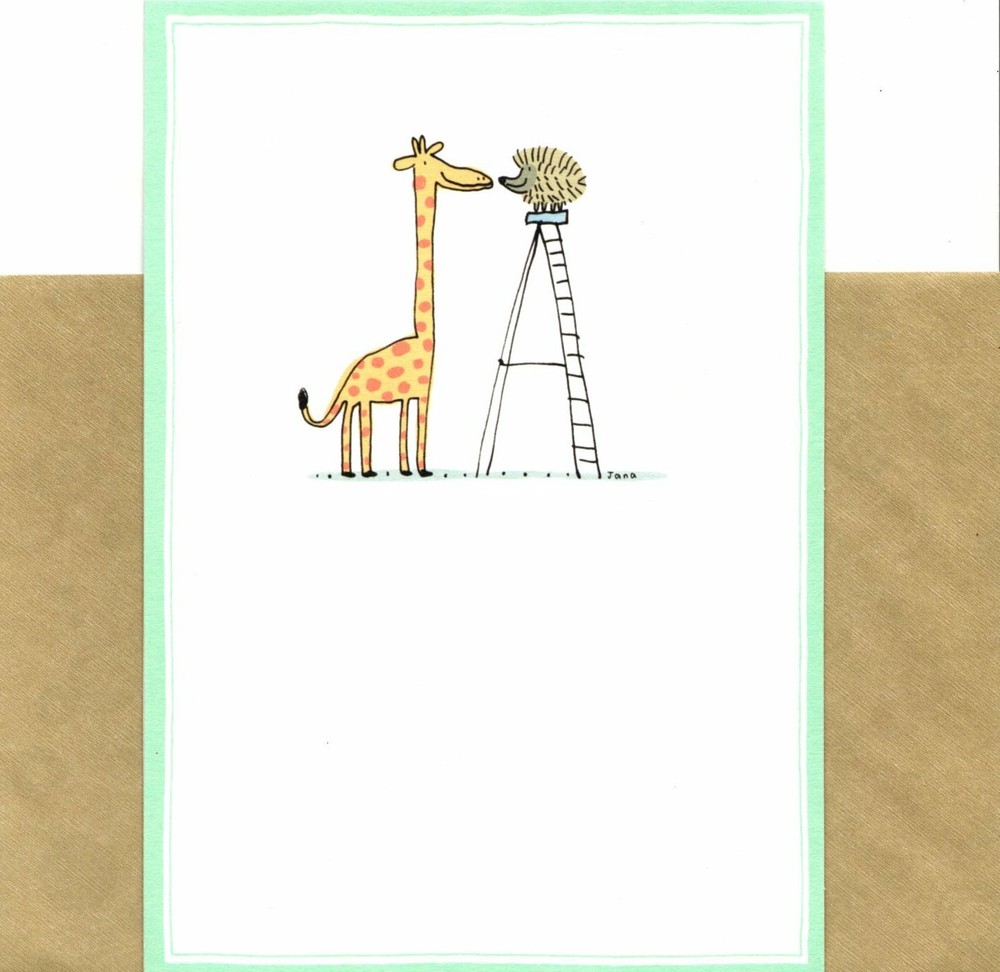 Love & Romance Giraffe Hedgehog Make Making Up After Argument Hallmark Card