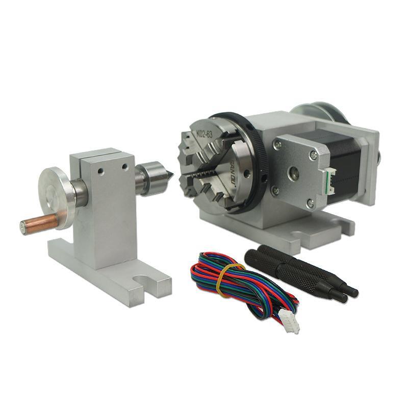 CNC Rotary Axis Kit Chuck 65mm Tailstock 4th Axis 54mm Centre Milling Tools