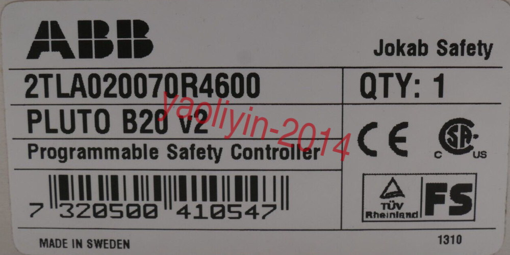 ABB Jokab Safety Programmable Safety Controller PLUTO B20 v2 | 2TLA020070R4600