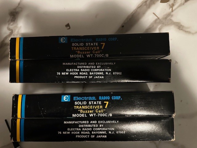 VTG - Electra Solid State 7 "Buzzer Call" Transceivers - model WT-700C/B