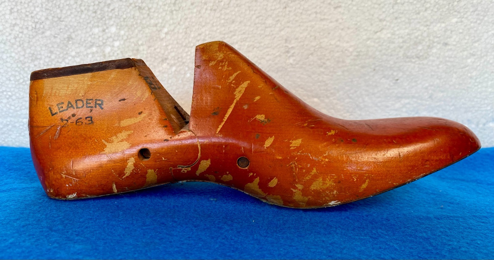 Antique Leader Wooden Shoe Form/Last Industrial Decor