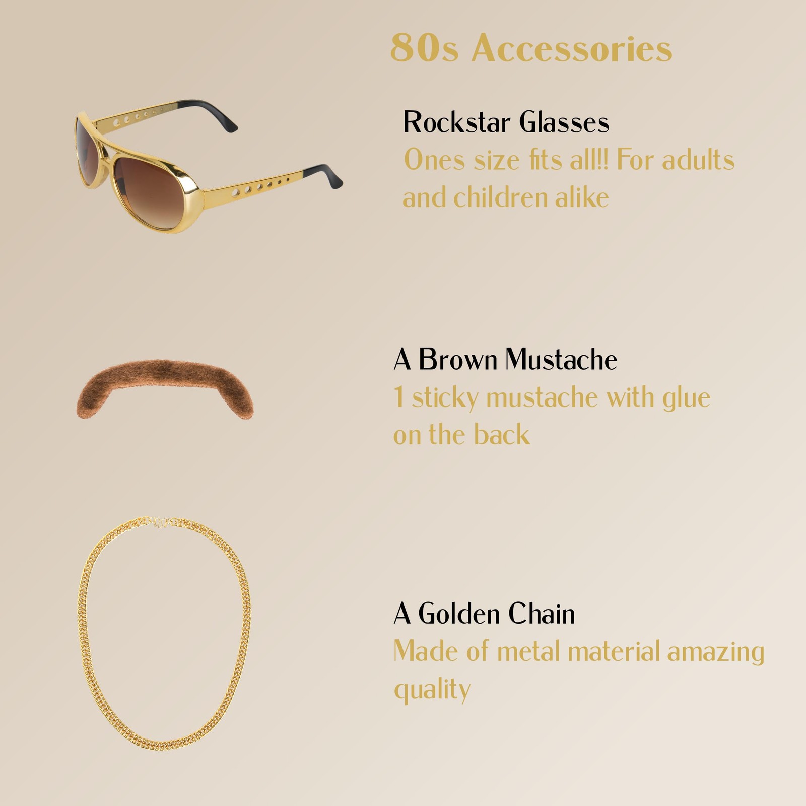 Miss U Hair 70s Disco Wig For Men Blonde Mix Brown Short Curly Afro Set