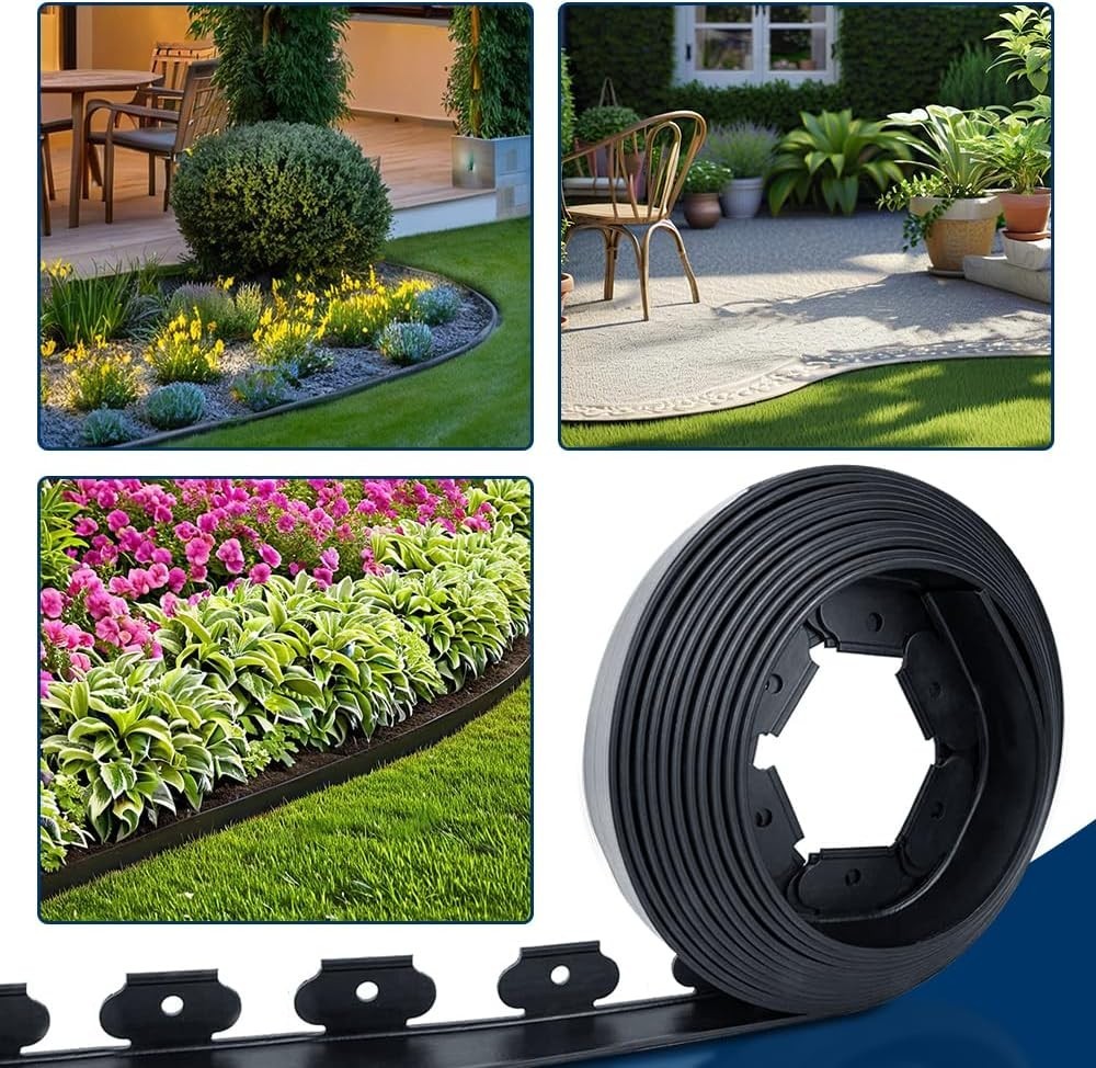 Durable 100ft Paver Edging Border Kit with 120 Spikes - Easy Installation