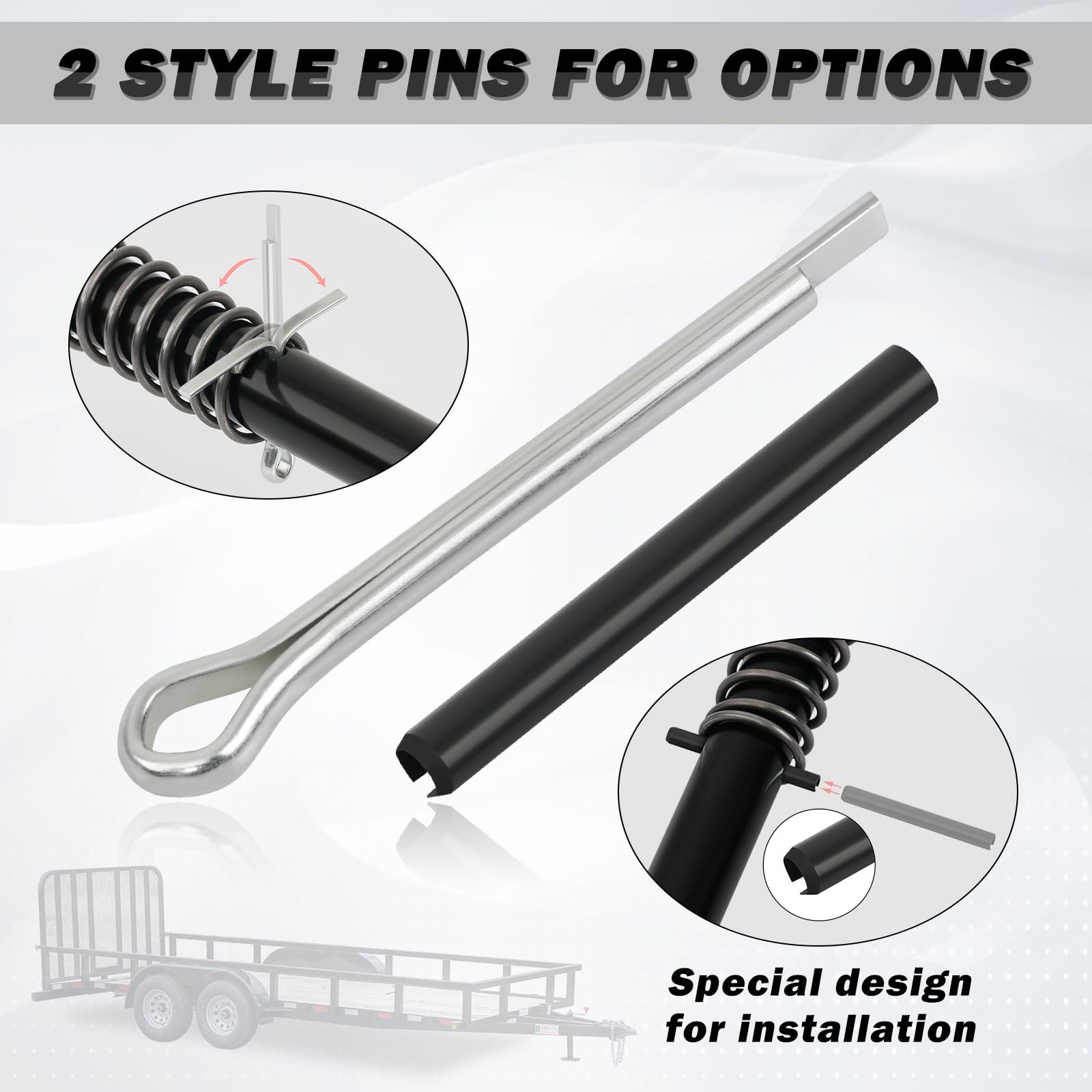 819T Trailer Gate Spring Latch Kit with Extra Pins 2 Pack Trailer Gate Pins
