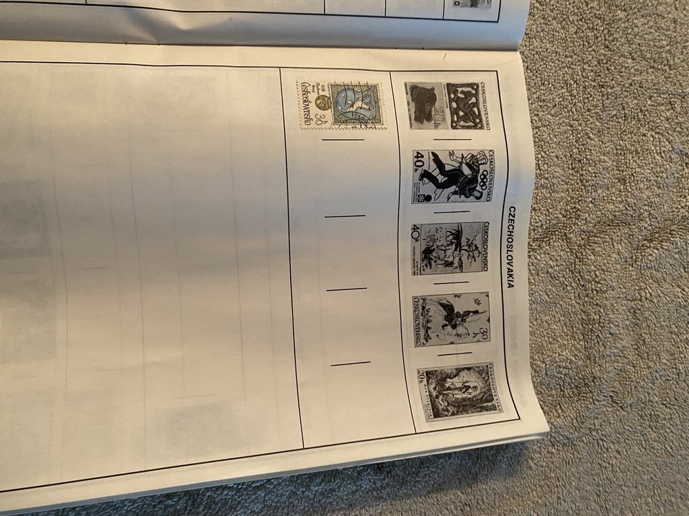 1970’s Stamp Collecting Book with Stamps