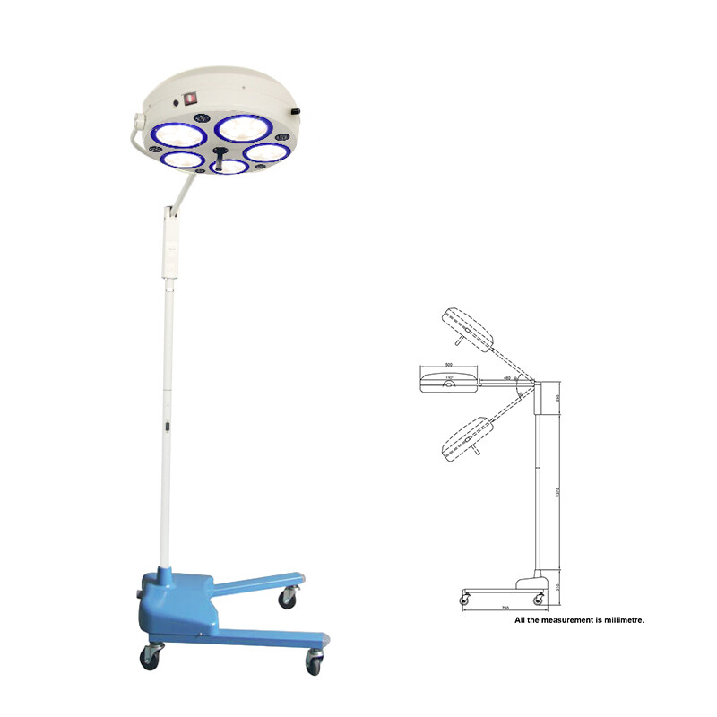 Surgical LED Operating Light Floor Standing Shadowless Dental Examination Light
