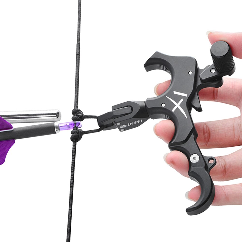 Compound Bow Release Aids 3/4 Finger Thumb Trigger Caliper Interchangeable USA