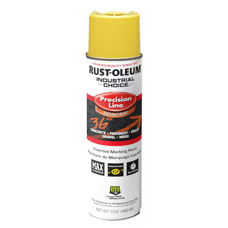 Rust-Oleum 203025V Precision Line Marking Paint, Inverted, High Visibility