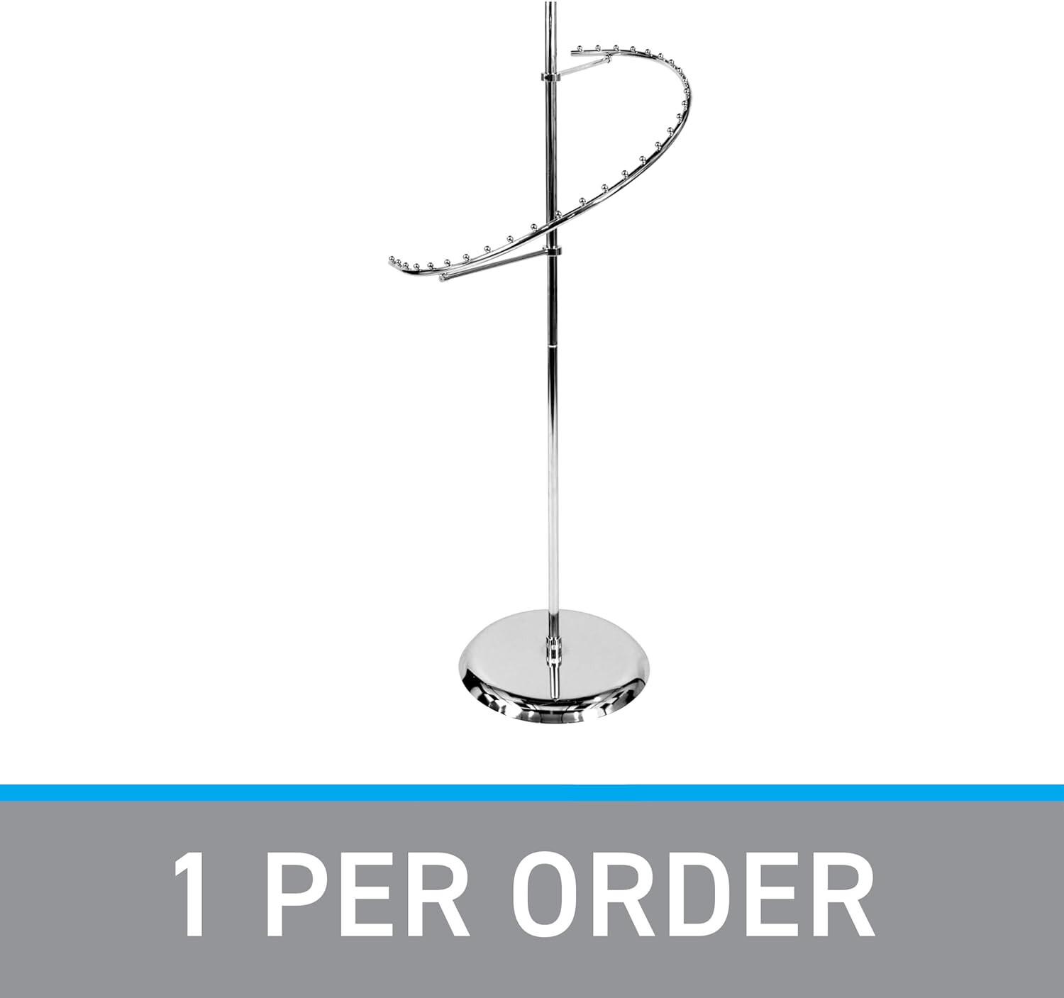 Spiral Clothing Rack Chrome 29 Ball Garment Retail Display Store Fixture 63" H