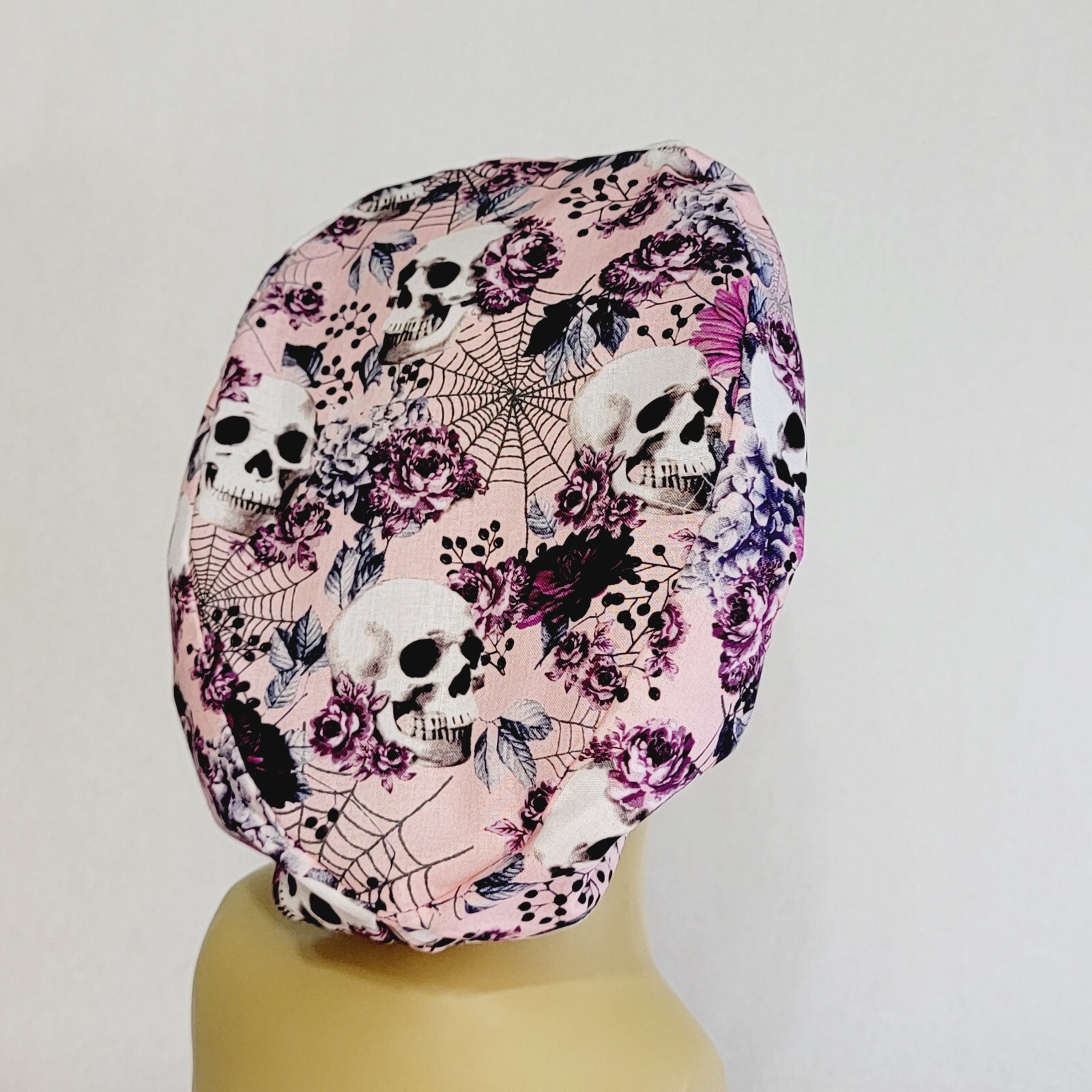 Halloween, Skull, Women Scrub Hat, Surgical Cap, Nurses Hat, Medical USA Made