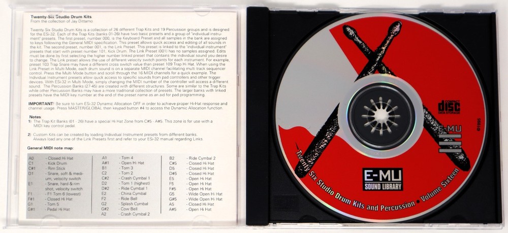 E-MU Systems Sound Library 16 26 Studio Kits Sample/Sound Library/Sampling CD