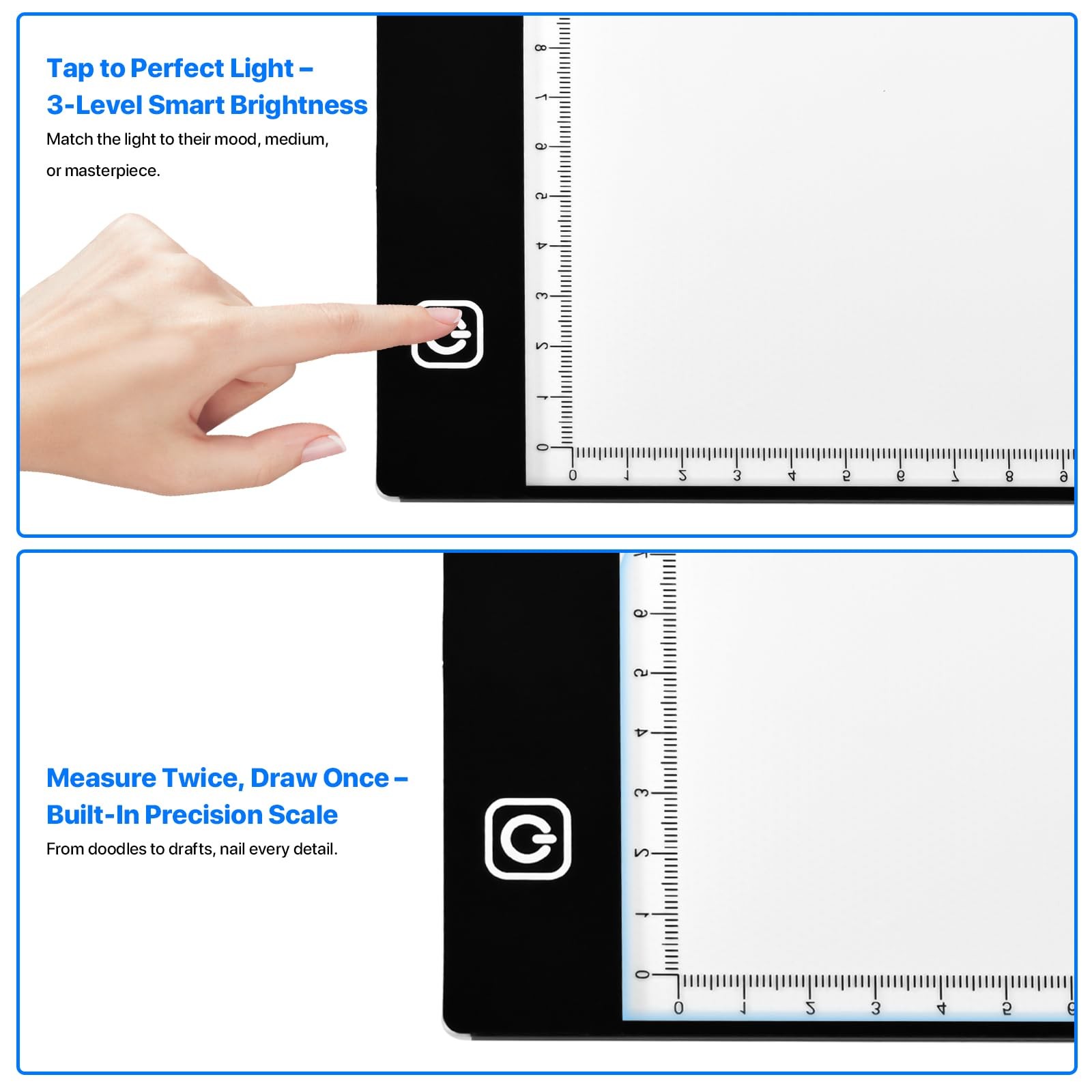 A4 LED Light Box for Tracing and Drawing - Ultra Thin Adjustable Light Table,...