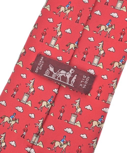 HERMES Tie for Men Red Used Secondhand