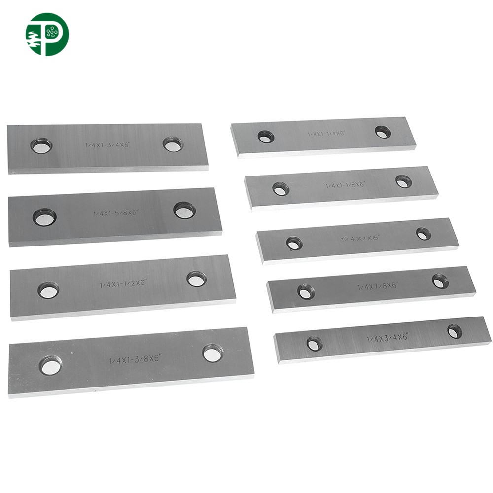 9 Pair Steel Parallel Set 1/4 inch Thick 6 inch Long 0.0002 inch Precision