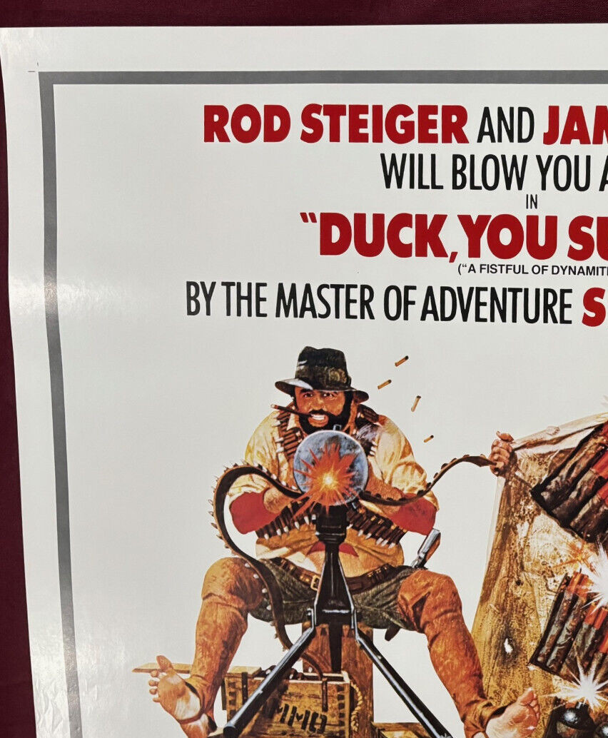 DUCK YOU SUCKER POSTER 1971 R80 JAMES COBURN ROD STEIGER