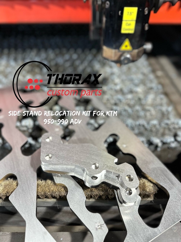 Thorax Side Stand Relocation Bracket for KTM 950/990 Adventure.