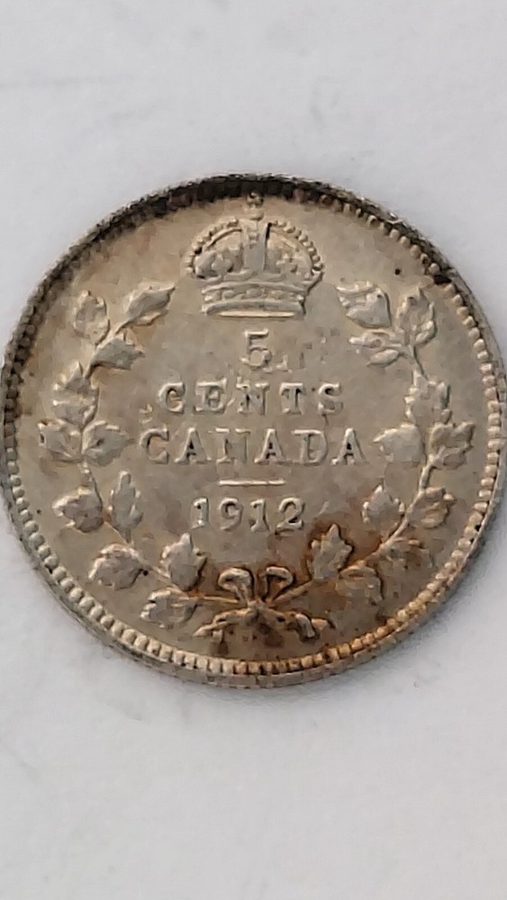 1912 Canada 5 Cent Silver, George V (#2)