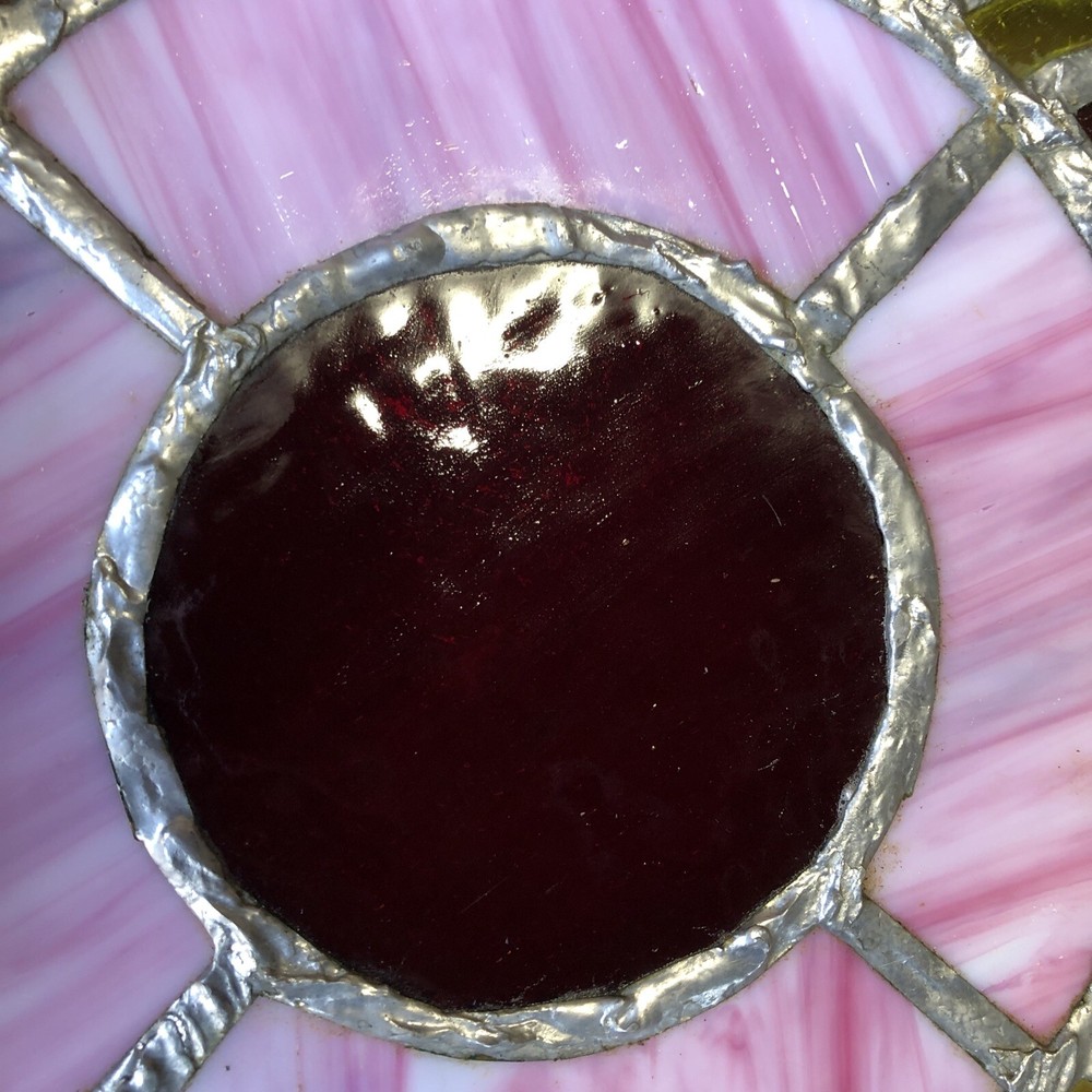 Vintage Stained Glass Oval Shape Design