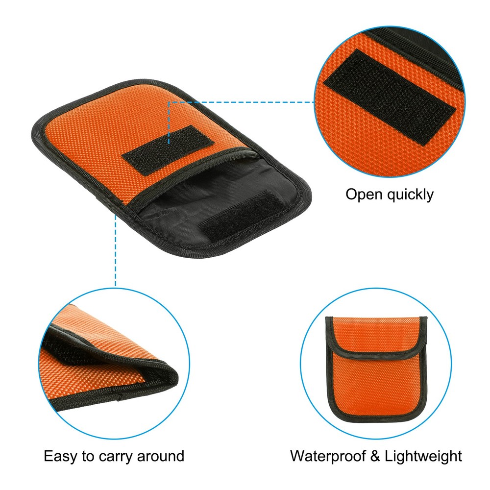 2Pcs 58mm Camera Filter Case Camera Filter Case Pouch Orange