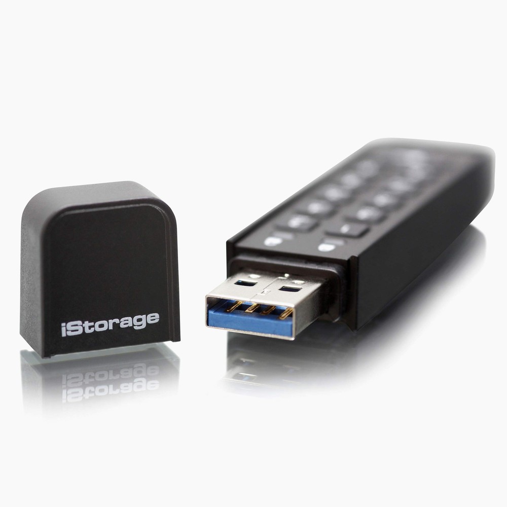 8GB Hardware Encrypted USB Flash Drive with PIN Authentication for Data Prote...