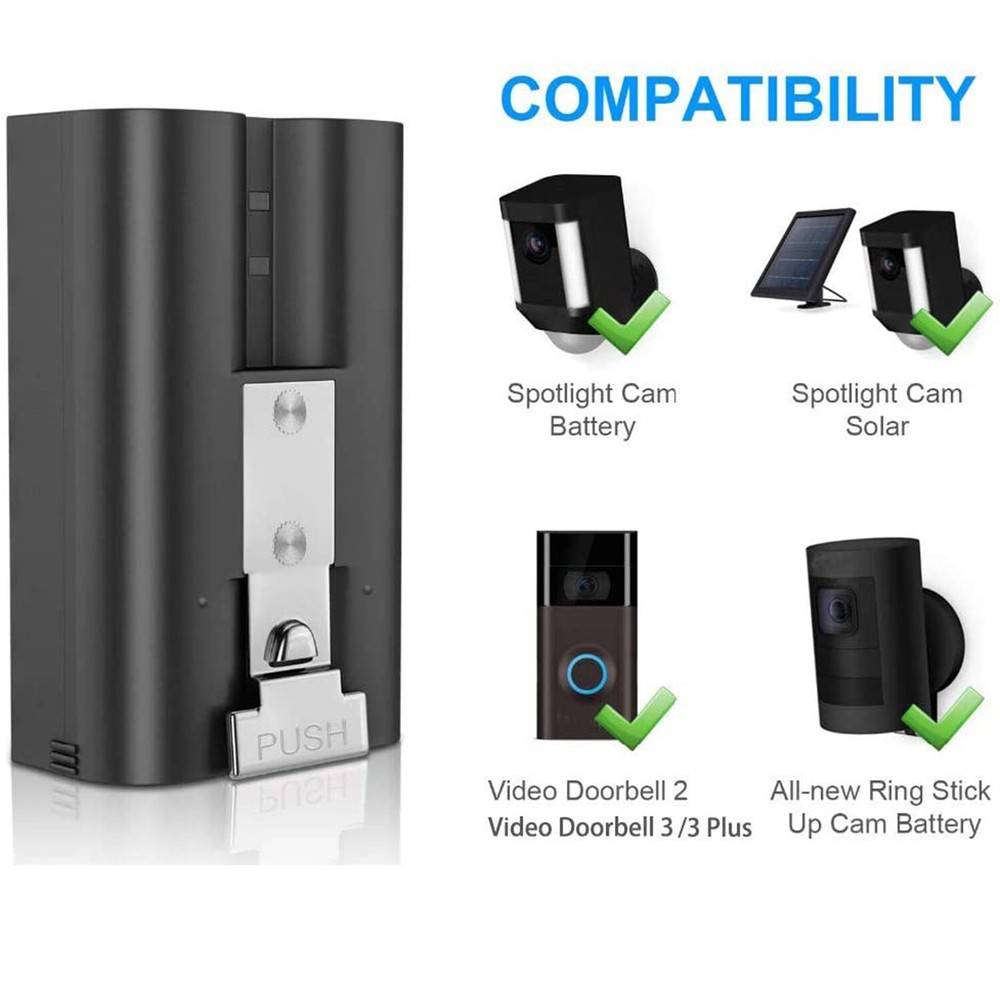 Replacement Battery Quick Release For Ring Video Doorbell 2 Spotlight Camera