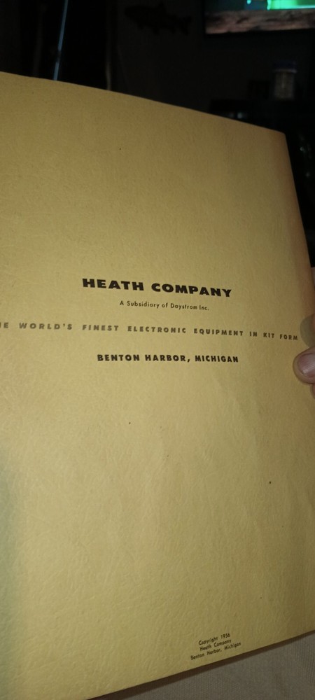 HEATHKIT MODEL FM-3 FREQUENCY MODULATION TUNER MANUAL - ORIGINAL