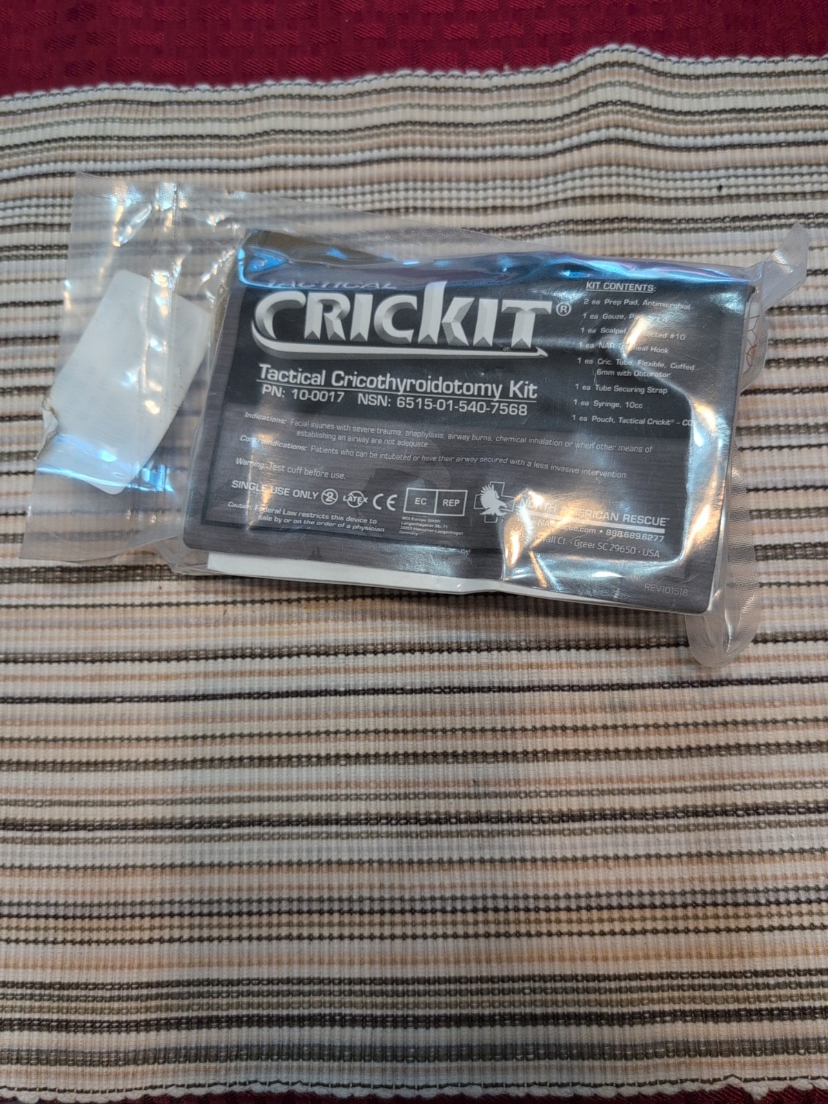 Cricket Tactical Cricothyrophotomy Kit