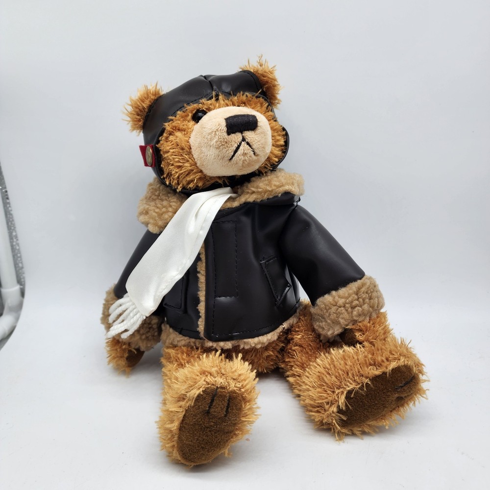 PLUSH TEDDY BEAR DRESSED AS AN Aviator "Ralph" Brass Button Bears
