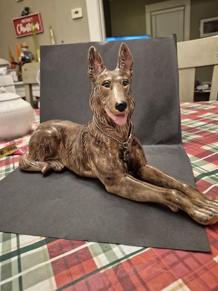 Vintage 1955 Ceramic German Shepherd!