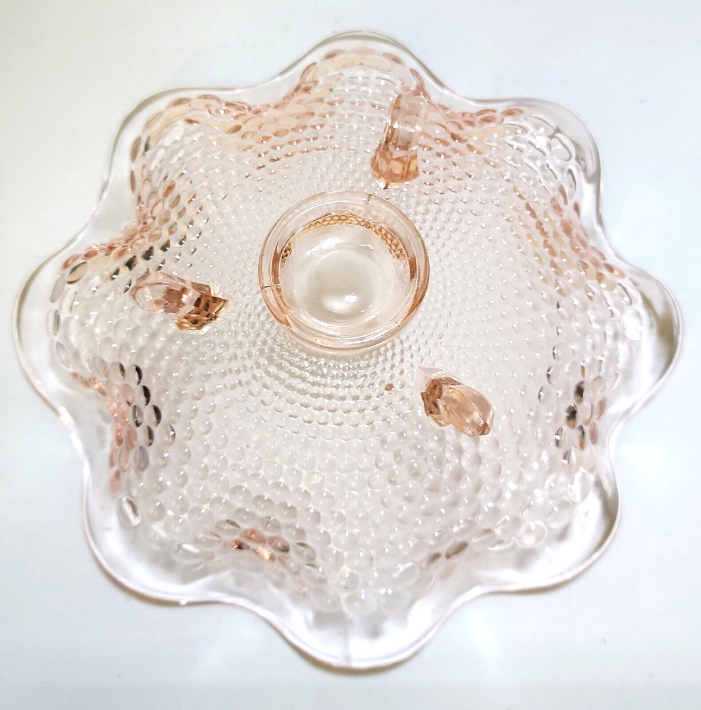 Hobnail Footed Candy Nut Dish Anchor Hocking Pink