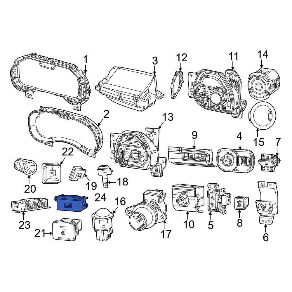 Ram 68256810AA Rear Audio Auxiliary Jack