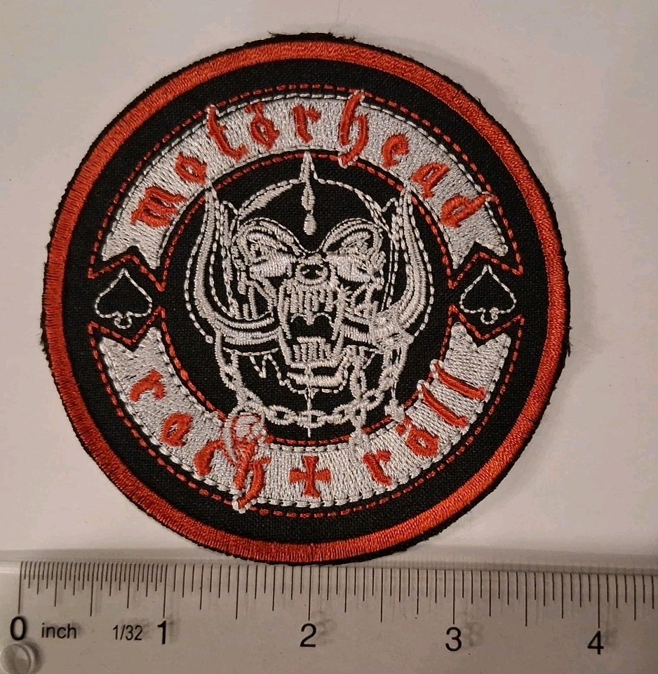Motorhead Rock N Roll Circular Shape Embroidered Patch Sew On