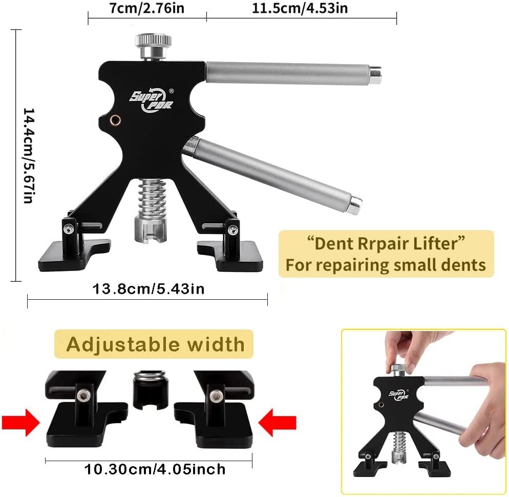 Car Body Dent Puller Bridge Lifter 87PC Paintless Hail Remover Repair Kit