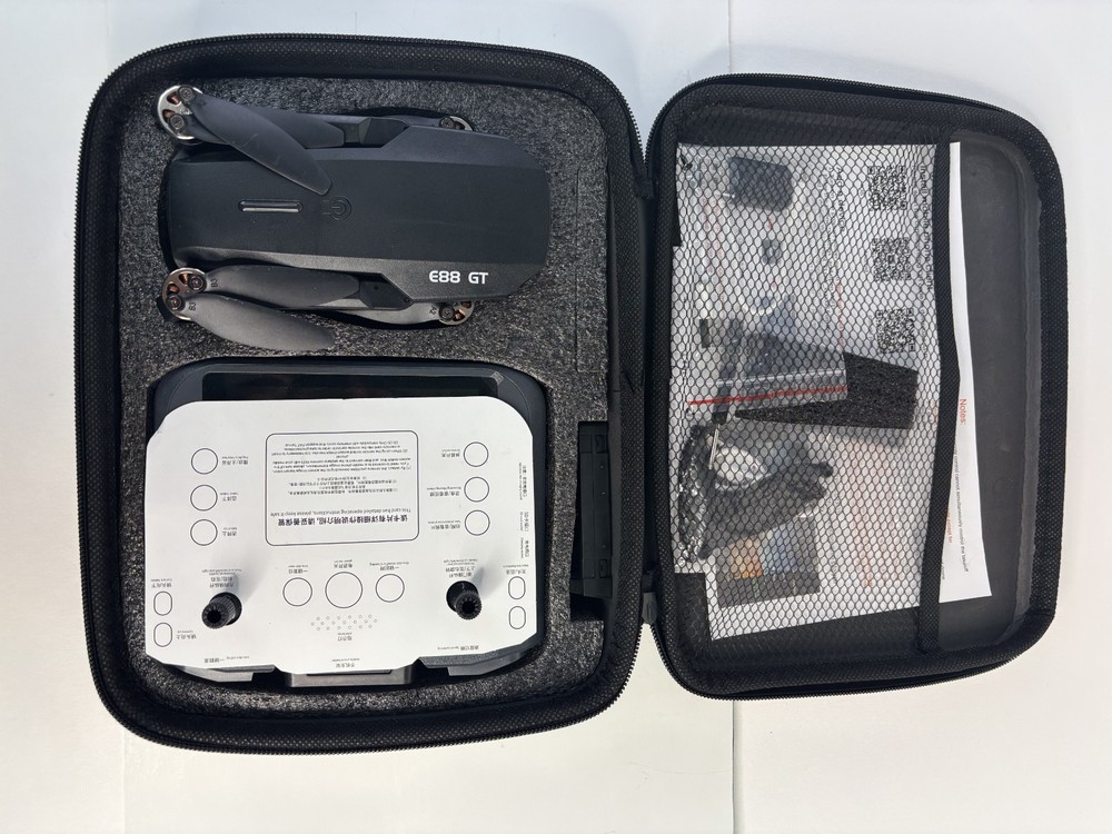 E88GT Foldable App Camera Drone Remote Control Controller Camera Case Black