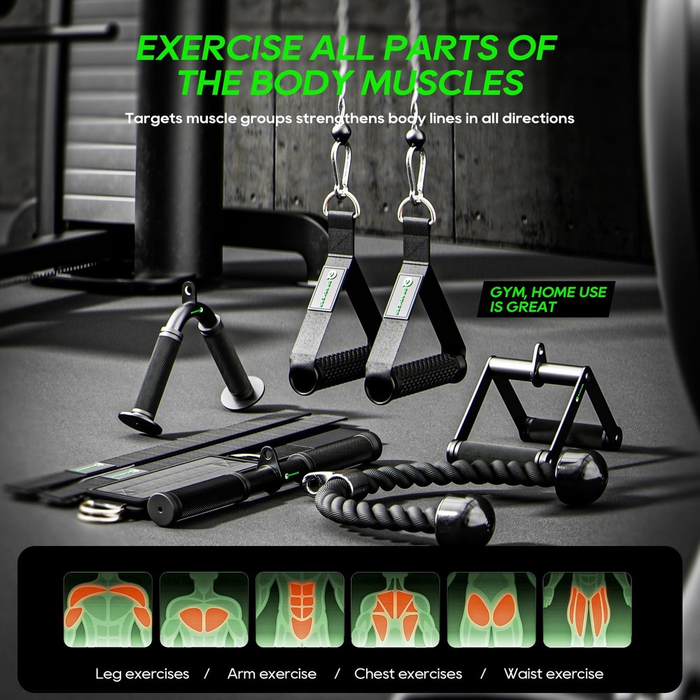 LAT Pulldown Cable Machine Attachment for Home Gym Accessories