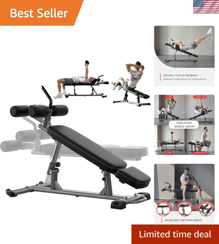 Superior Adjustable Ab Bench - Decline & Flat Position for All Workout Styles