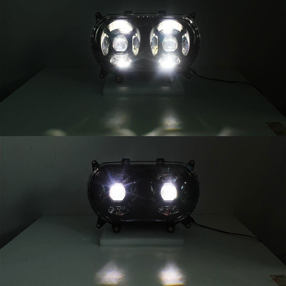 DOT LED Dual Projector Headlight Headlamp Assembly For Road Glide 2015-2023