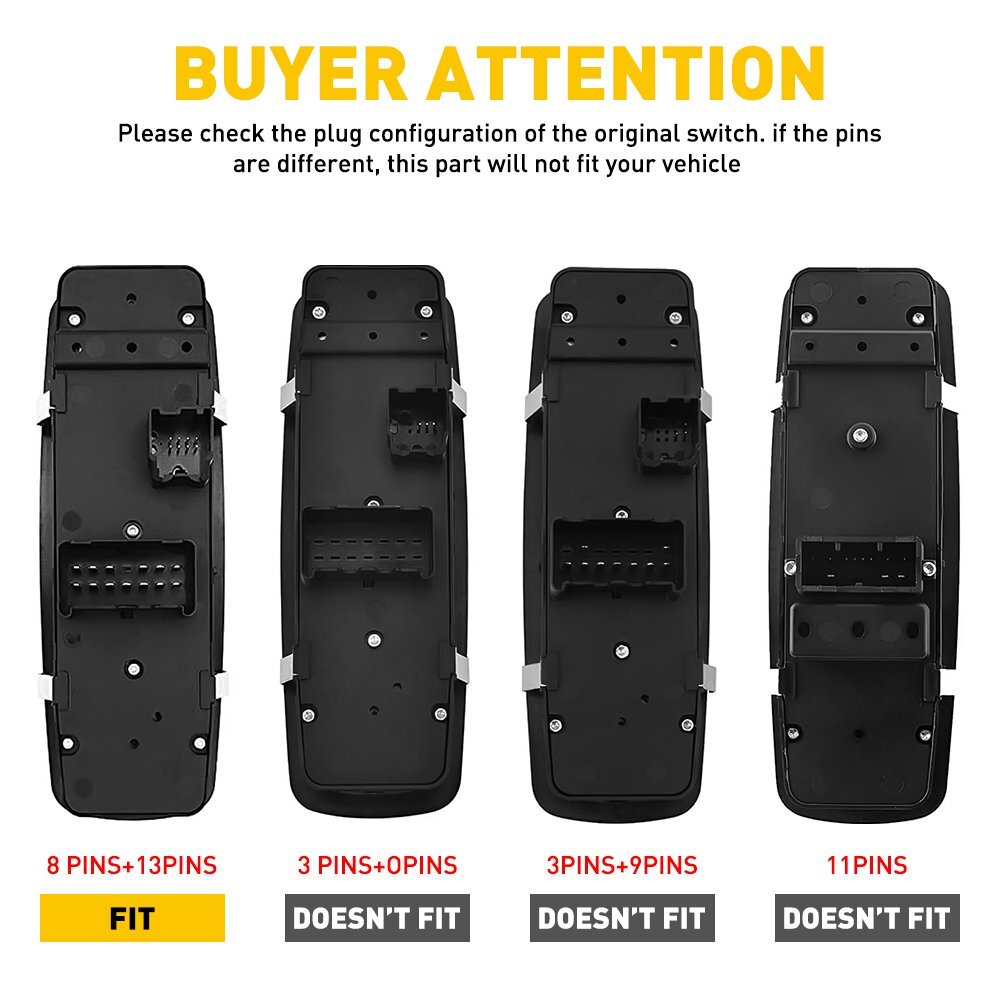 Left Driver Side Power Window Master Control Switch For 2007-2011 Dodge Nitro