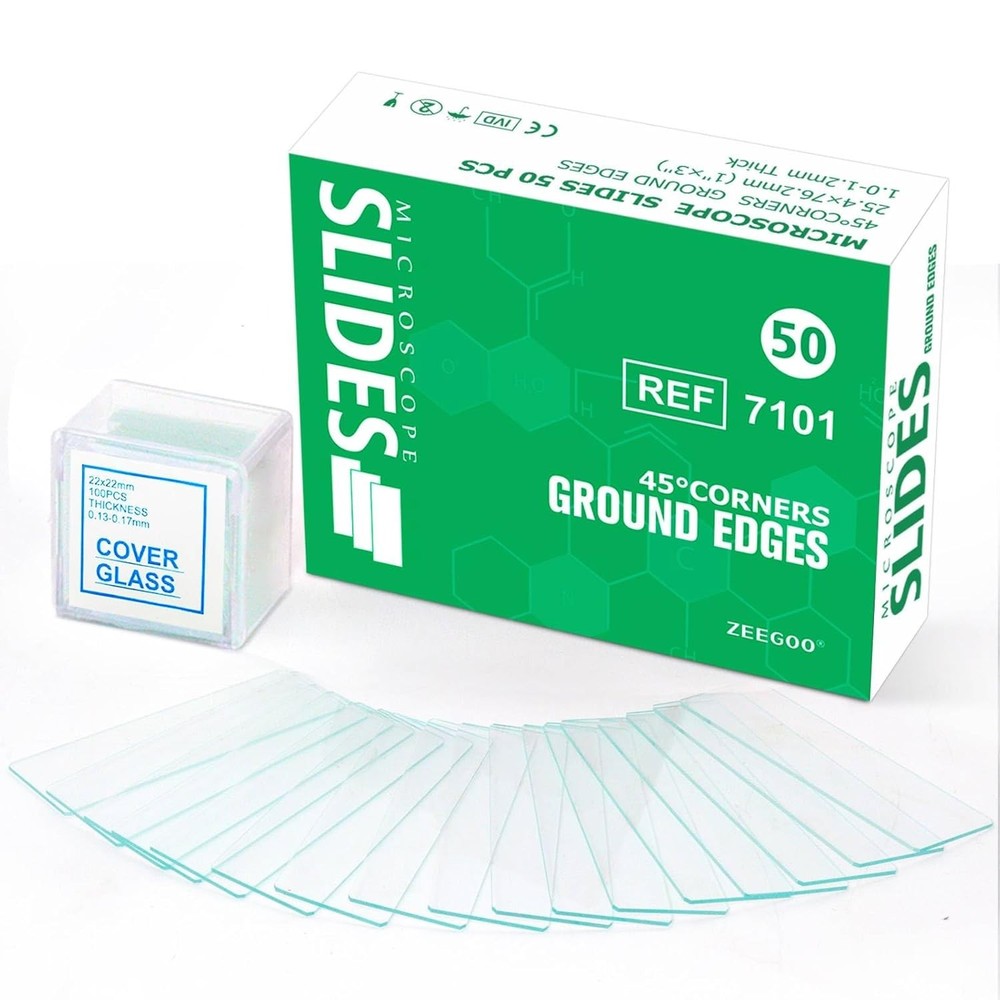 Microscope Slides and Covers, Pre-Cleaned Optical Glass, High Light Transmittanc