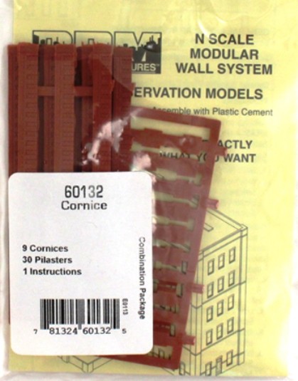 N Scale - 9 Cornices :"Modular System" DPM-60132