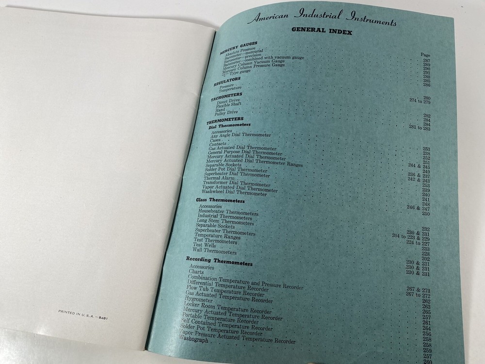 Manning Maxwell Moore Vintage Thermometer Regulators Instruments Catalog Book