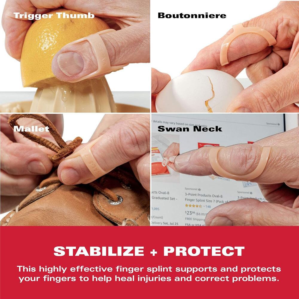 3pp Oval-8 Finger Splint