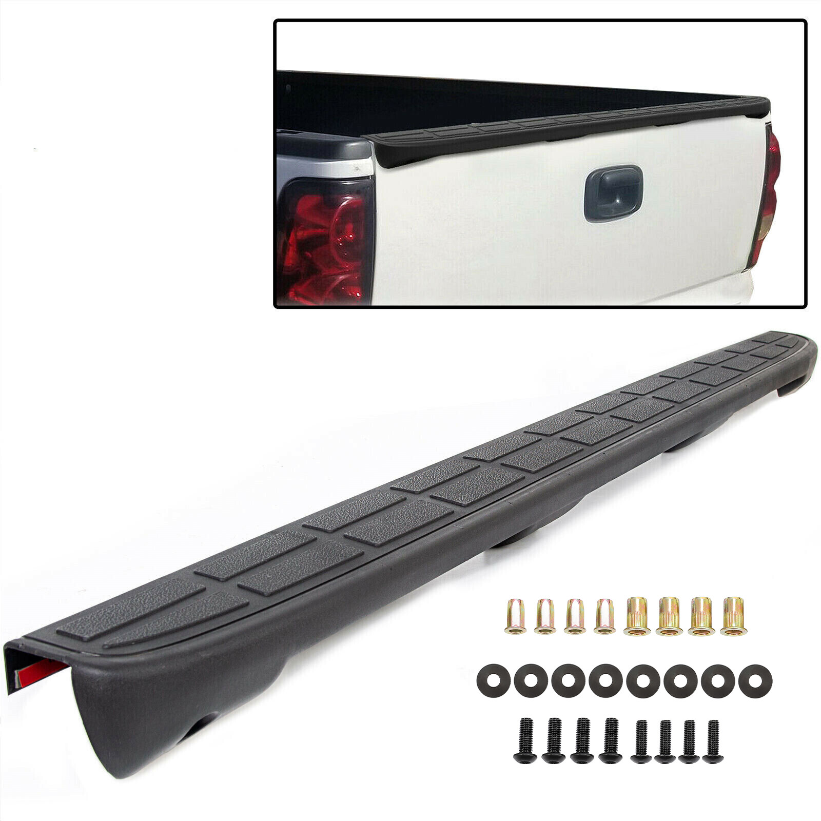 Tailgate Spoiler Cap Molding Top Protector for 99-06 Silverado / Sierra