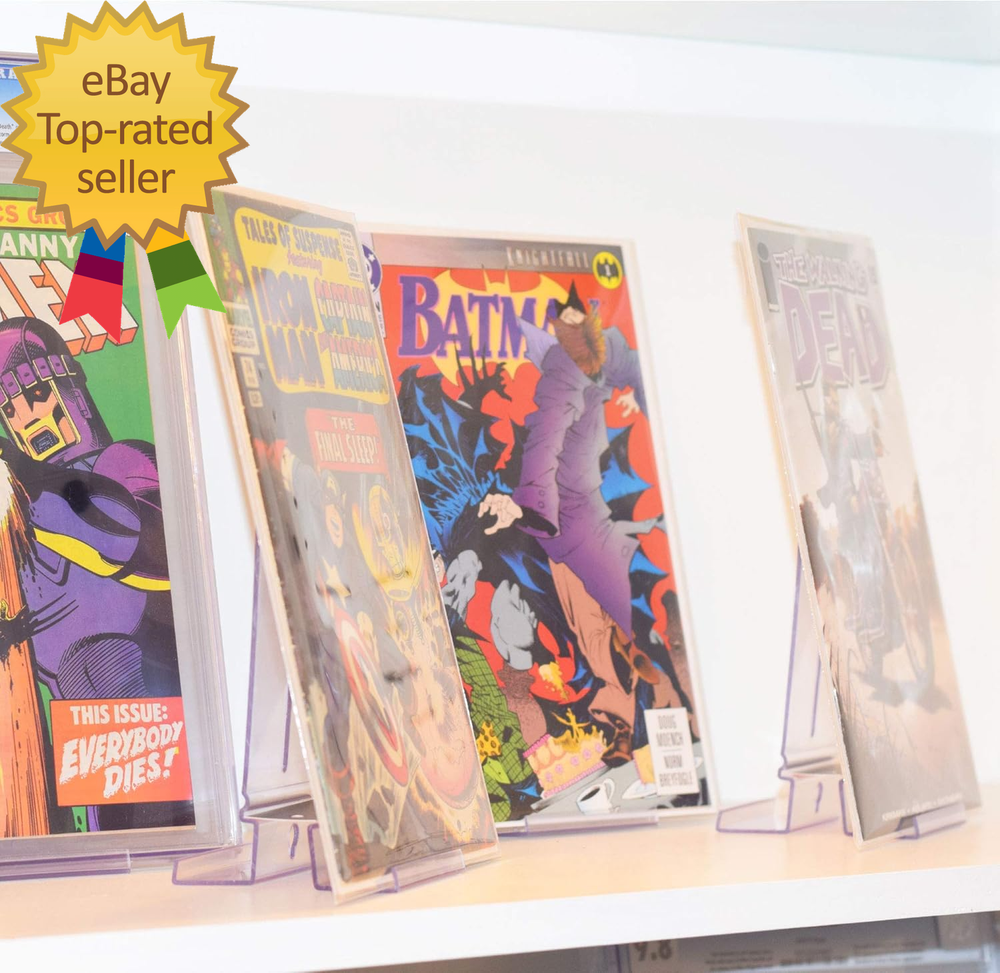 Comic Mount 5 Pack Comic Book Shelf Stand or Wall Mount Display Invisible
