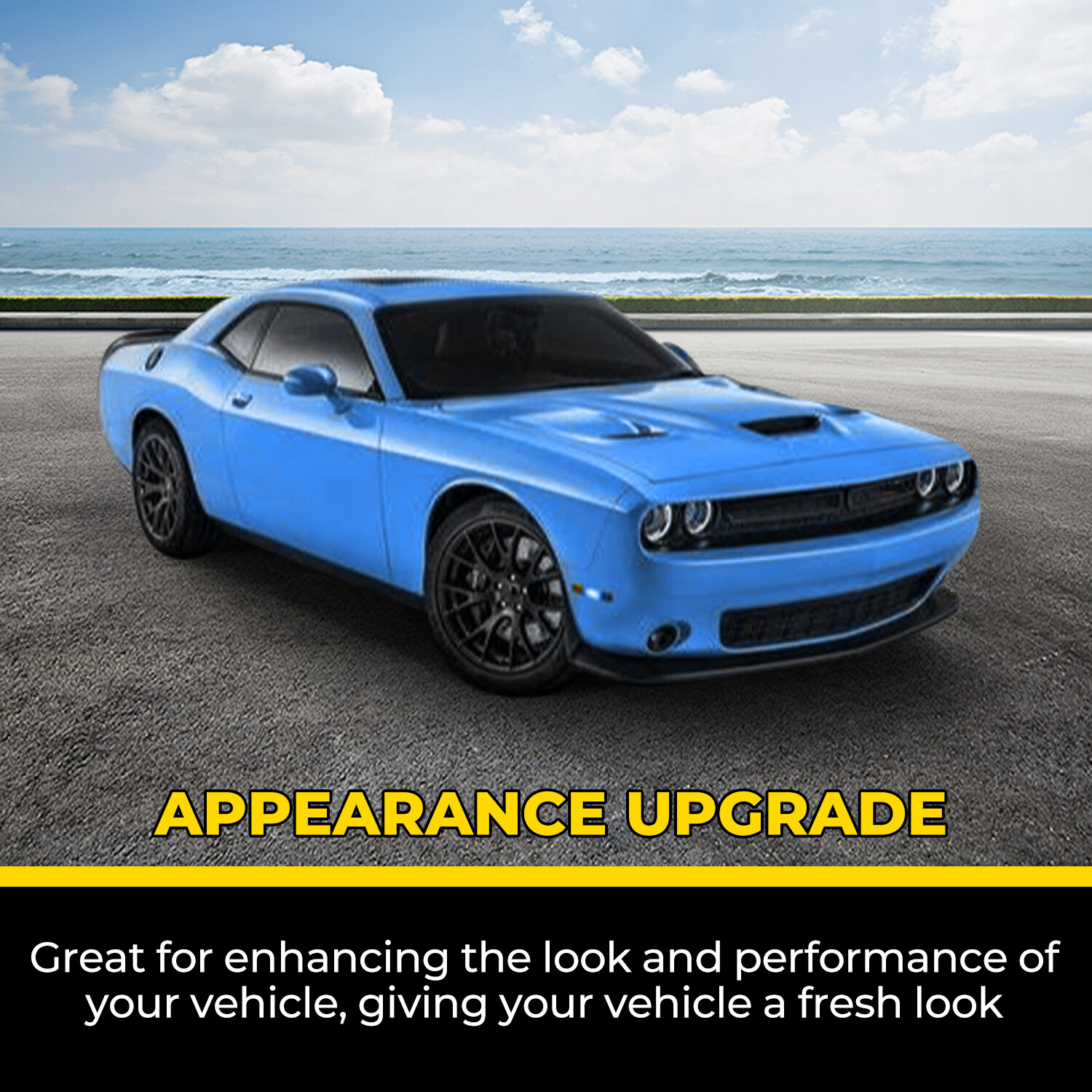 For Dodge Challenger SXT & R / T 2015-2023 Front Bumper Lip Valance Splitter