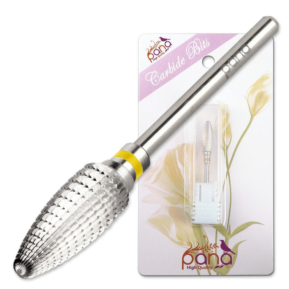 Professional Silver Large Cone Carbide Nail Drill Bit Extra Fine Grit