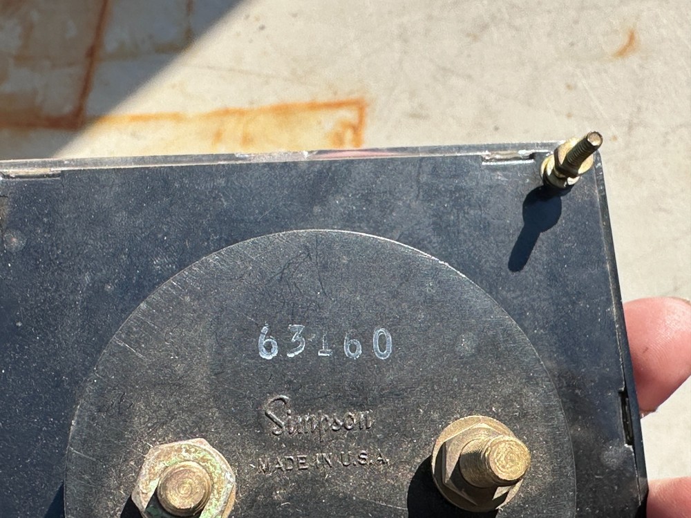 Simpson 63160 AC Amperes Panel Meter, 0-50A Range