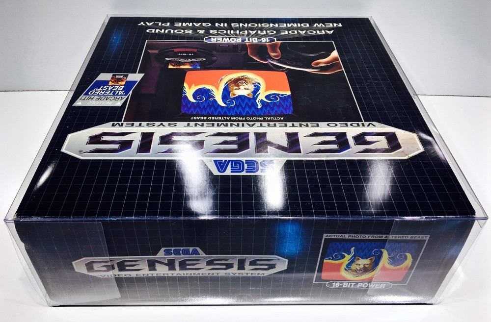 1 Console Box Protector For SEGA GENESIS ALTERED BEAST size only! Clear Boxes