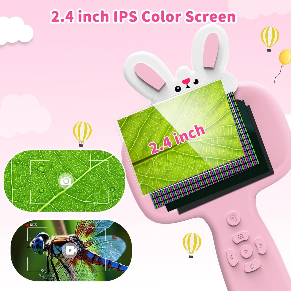 Microscope for Kids, 2.4" Handheld Digital Pocket Microscope, STEM Educationa...